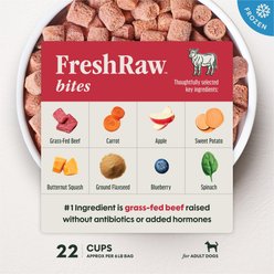 Instinct FreshRaw Bites Grass-Fed Beef Recipe Dog Food, 6-lb bag slide 2 of 8