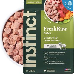 Instinct Raw Frozen Adult Bites Grain-Free Grass-Fed Lamb Recipe Dog Food, 5.4-lb bag