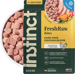 Instinct Raw Frozen Adult Bites Grain-Free Cage-Free Chicken Recipe Dog Food, 6-lb bag