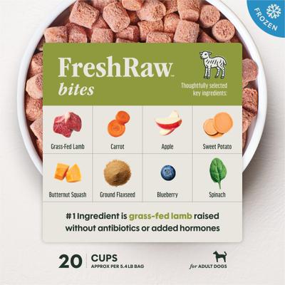 Show full view: Variety Pack - Instinct Frozen Raw Bites Grain-Free Cage-Free Chicken Recipe Dog Food, Beef & Lamb Flavors slide 9 of 10