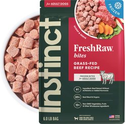 Instinct Raw Frozen Adult Bites Grain-Free Real Beef Recipe Dog Food, 6-lb bag