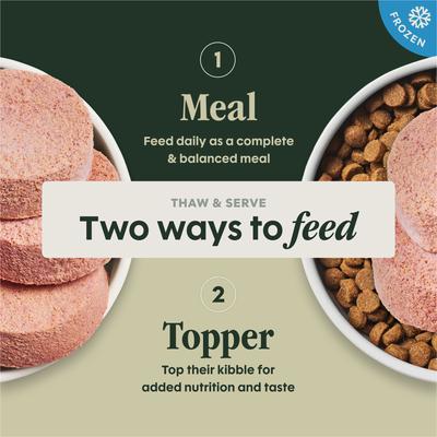 Show full view: Instinct Raw Frozen Adult Patties Grain-Free Real Beef Recipe Dog Food, 6-lb bag slide 8 of 11
