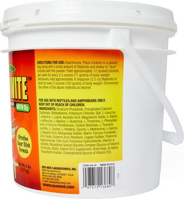Show full view: Zoo Med Reptivite with D3 Reptile Vitamin, 5-lb bucket slide 2 of 5