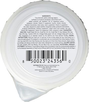 Show full view: Cat Person by Weruva Tuna & Salmon Grain-Free Pate Wet Cat Food, 2.75-oz cup, case of 24 slide 3 of 6
