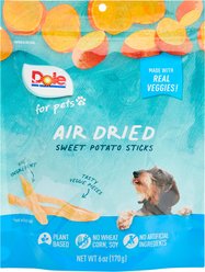 Dole Air-Dried Sweet Potato Sticks Dehydrated Dog Treats, 6-oz bag