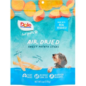 Dole Air-Dried Sweet Potato Sticks Dehydrated Dog Treats, 6-oz bag