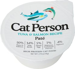Cat Person by Weruva Tuna & Salmon Grain-Free Pate Wet Cat Food, 2.75-oz cup, case of 24