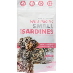 Snack 21 Treats Wild Pacific Small Sardines High-Protein Grain-Free Air-Dried Dog & Cat Treats, 3.17-oz bag