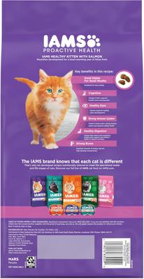 Show full view: Iams Proactive Health Kitten Salmon Recipe Dry Cat Food, 3.5-lb bag slide 3 of 10