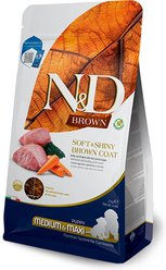 Farmina N&D Brown Coat Lamb, Norwegian Kelp & Carrot Puppy Med/Max Dry Dog Food, 4.4-lb bag