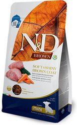 Farmina N&D Brown Coat Lamb, Norwegian Kelp & Carrot Puppy Mini Dry Dog Food, 3.3-lb bag