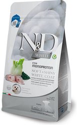 Farmina N&D White Coat Sea Bass, Norwegian Kelp & Fennel Puppy Mini Dry Dog Food, 3.3-lb bag