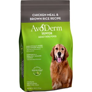 AvoDerm Senior Chicken Meal & Brown Rice Recipe Dry Dog Food, 26-lb bag