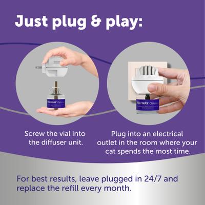 Show full view: Feliway Optimum Cat Diffuser Refill, 3 count slide 8 of 12