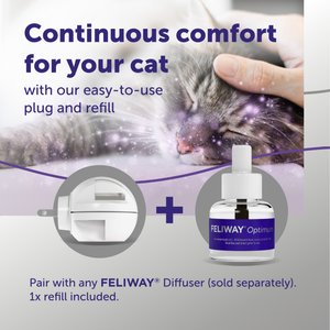 Feliway Optimum Enhanced Calming Pheromone 30 Day Cat Diffuser Refill