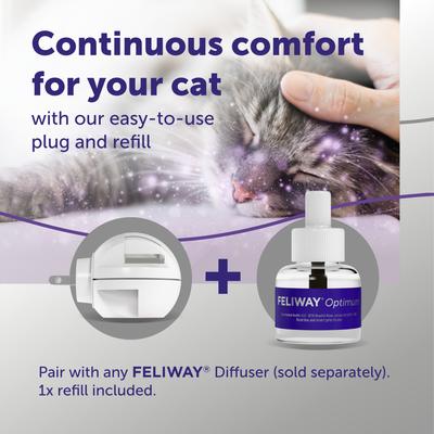 Show full view: Feliway Optimum Enhanced Calming Pheromone 30 Day Cat Diffuser Refill slide 4 of 12