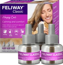Feliway Classic Calming Diffuser Refill for Cats, 30 day, 3 count