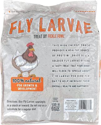Show full view: Fickle Fowl Bag Fly Larvae Farm Treat, 5-lb bag slide 2 of 7