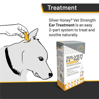 Show full view: Silver Honey Rapid Ear Care Manuka Honey & MicroSilver BG Vet Strength 10-Day Regimen Dog & Cat 1 Ear Cleaner slide 3 of 11