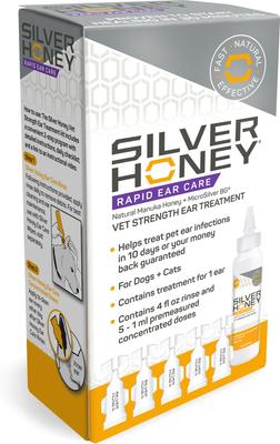 Show full view: Silver Honey Rapid Ear Care Manuka Honey & MicroSilver BG Vet Strength 10-Day Regimen Dog & Cat 1 Ear Cleaner slide 8 of 11