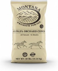 Montana Premium Forage Alfalfa Orchard Cubes Horse Feed, 40-lb bag