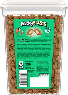 Show full view: Temptations Wacky Blasts Nautical ‘Nip Flavor Crunchy Cat Treats, 16-oz tub slide 3 of 10