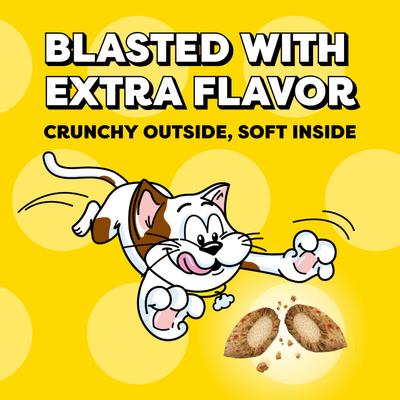 Show full view: Temptations Wacky Blasts Cluckin’ Bacon Flavor Crunchy Cat Treats, 16-oz pouch slide 6 of 10