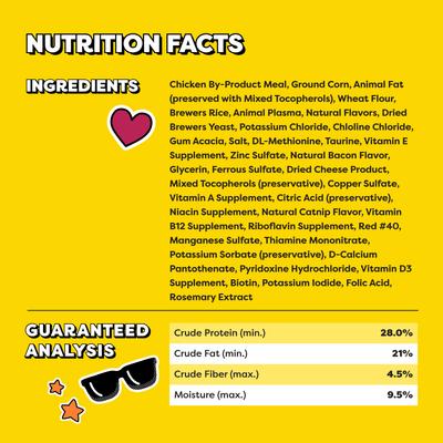 Show full view: Temptations Wacky Blasts Cluckin’ Bacon Flavor Crunchy Cat Treats, 16-oz pouch slide 7 of 10