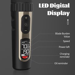 GroovyPets Cordless 5-Speed Quiet Dog & Cat Hair Clipper with LCD Display, Black slide 2 of 8