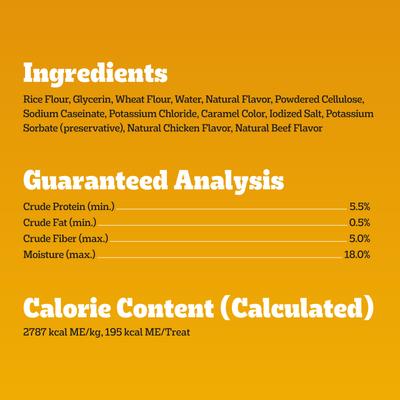 Show full view: Pedigree Twisty Chews Chicken & Beef Flavor Long-Lasting Hard Chew Dog Treats, Medium/Large, 9.17-oz pouch, 16 count slide 6 of 9