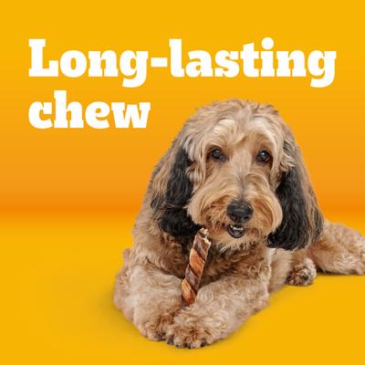 Show full view: Pedigree Twisty Chews Chicken & Beef Flavor Long-Lasting Hard Chew Dog Treats, Medium/Large, 9.17-oz pouch, 16 count slide 5 of 9