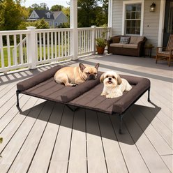 Veehoo Cooling Raised Elevated Double Dog Bed, Brown, X-Large slide 2 of 7