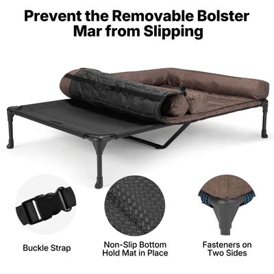 Show full view: Veehoo Double Dog Elevated Dog Bed, Brown, X-Large slide 4 of 10