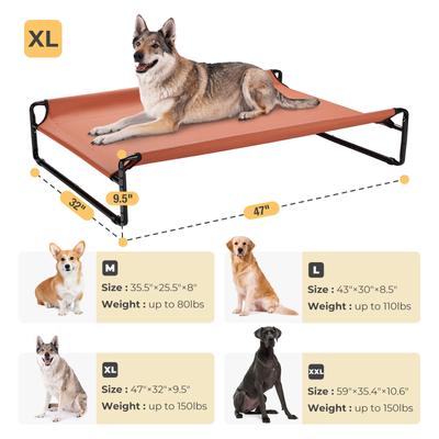 Show full view: Veehoo Original Cooling Elevated Dog Bed, Red, X-Large slide 2 of 8
