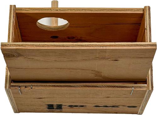 Show full view: YML IWNB7 Wooden Bird Nest Box with Lid & Perch slide 3 of 4