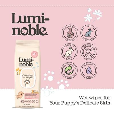 Show full view: Lumi-noble Cleansing Puppy Dog Wipes, 50 count slide 6 of 7