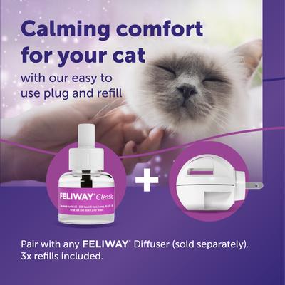 Show full view: Feliway Classic Calming Diffuser Refill for Cats, 30 day, 3 count slide 4 of 12