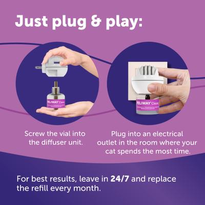 Show full view: Feliway Classic 30 Day Starter Kit Calming Diffuser for Cats slide 8 of 12