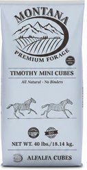 Montana Premium Forage Timothy Mini Cubes Horse Feed, 40-lb bag