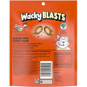 Temptations Wacky Blasts Cluckin’ Bacon Flavor Crunchy Cat Treats, 6.3-oz pouch