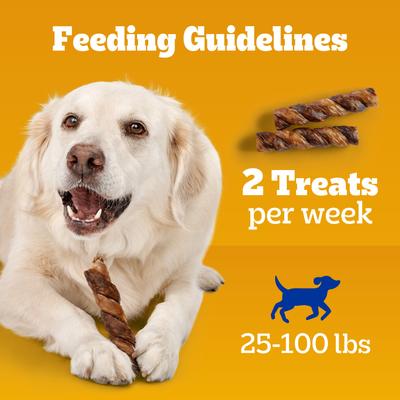 Show full view: Pedigree Twisty Chews Chicken & Beef Flavor Long-Lasting Hard Chew Dog Treats, Medium/Large, 9.17-oz pouch, 1 count slide 7 of 9