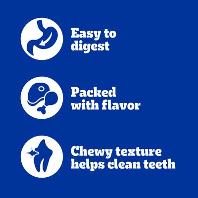Show full view: Pedigree Twisty Chews Chicken & Beef Flavor Long-Lasting Hard Chew Dog Treats, Small, 9.17-oz pouch, 4 count slide 6 of 9