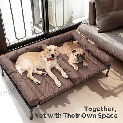 Show full view: Veehoo Cooling Raised Elevated Double Dog Bed, XX-Large, Brown slide 9 of 9