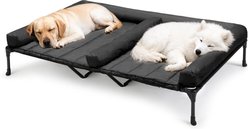 Veehoo Double Dog Elevated Dog Bed, Black, XX-Large