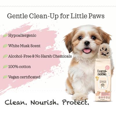 Show full view: Lumi-noble Cleansing Puppy Dog Wipes, 50 count slide 2 of 7