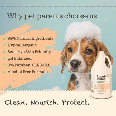 Show full view: Lumi-noble Prebiotic Dog, Cat & Small Pet Shampoo, 1-gal bottle slide 3 of 7