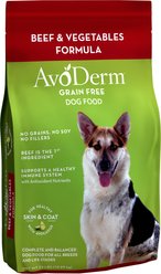 AvoDerm Beef & Vegetables Recipe Grain-Free Dry Dog Food, 24-lb bag