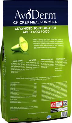 Show full view: AvoDerm Advanced Joint Health Chicken Meal Formula Grain-Free Dry Dog Food, 24-lb bag slide 4 of 11