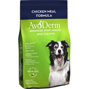AvoDerm Advanced Joint Health Chicken Meal Formula Grain-Free Dry Dog Food, 24-lb bag