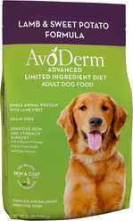 AvoDerm Advanced Limited Ingredient Diet Lamb & Sweet Potato Adult Dry Dog Food, 22-lb bag